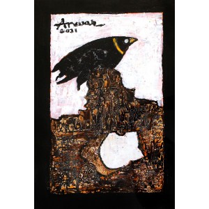 Anwar Maqsood, 14 x 21 Inch,  Acrylic on Paper, Figurative Painting, AC-AWM-011